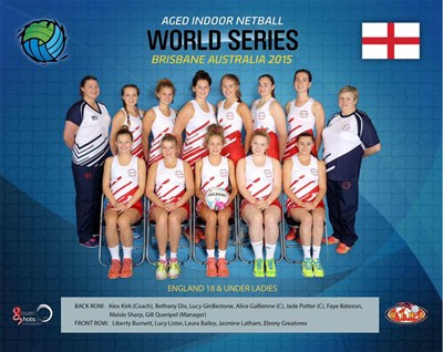 England Indoor Netball 18 Under Ladies Netball Tour To Asutralia 2015
