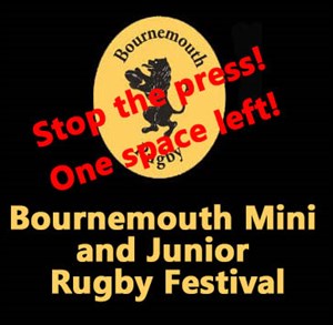 Bournemouth Rugby Festival - only one space left